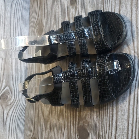 SAS 6W black straps open toe low heel woman sandals - Picture 2 of 8